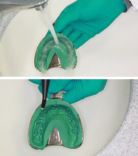 Rinsing impression trays